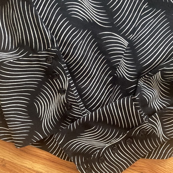 Classiques Entier 100% Cotton Button Down Patterned Top - Picture 5 of 5